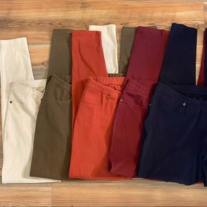 set of 5 denim jeggings L-XL